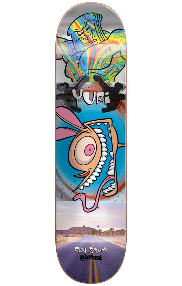 Almost Yuri Ren and Stimpy Road Trip R7 Skateboard Deck 8.0" - Invisible Board Shop