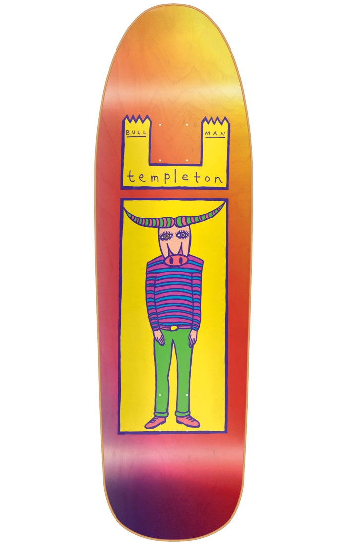 New Deal Templeton Bullman Heat Transfer Skateboard Deck 9.32" - Invisible Board Shop
