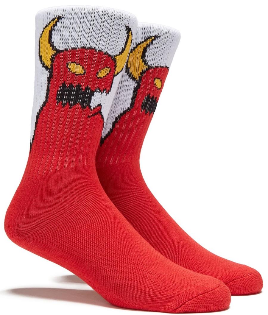 Toy Machine Sketchy Monster Socks - Red - Invisible Board Shop
