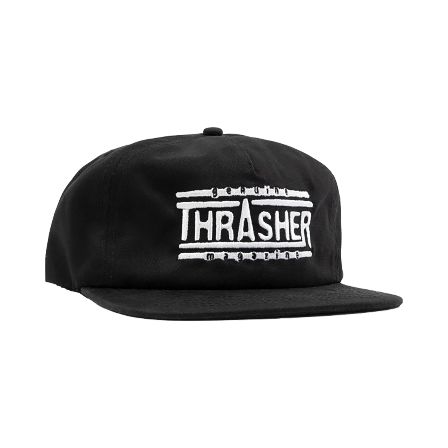 THRASHER GENUINE LOGO HAT ADJ-BLACK/WHT - Invisible Board Shop