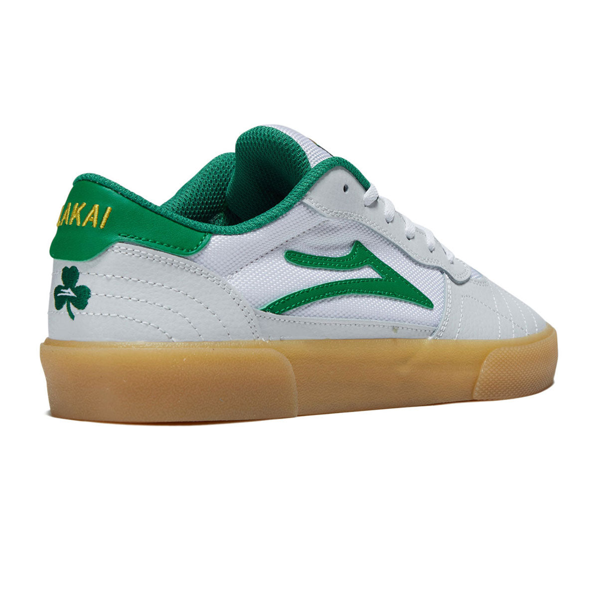 Lakai Cambridge White/Green Leather - Invisible Board Shop