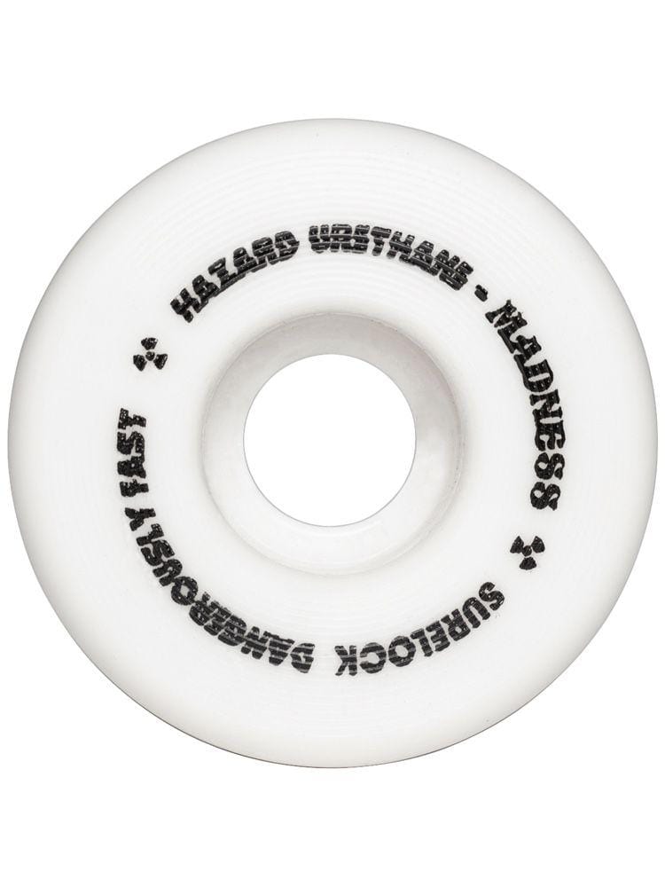 Hazard Sign CP+: Conical Surelock White Skateboard Wheels - Invisible Board Shop