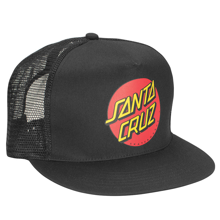 Santa Cruz Classic Dot Mesh Hat - Black - Invisible Board Shop