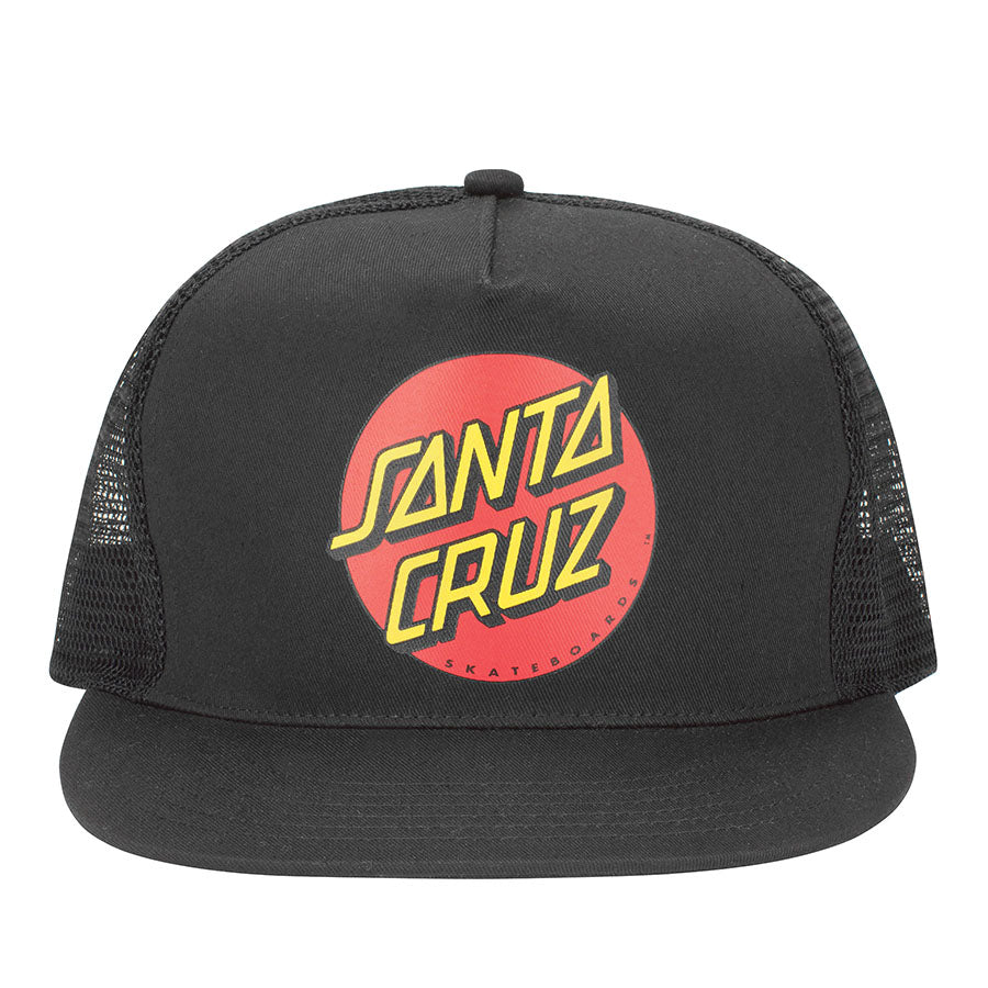 Santa Cruz Classic Dot Mesh Hat - Black - Invisible Board Shop