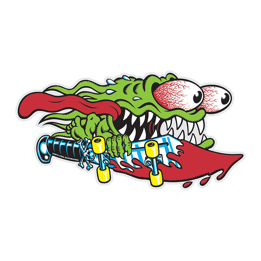 Santa Cruz Slasher Sticker 6.25" x 3.25" - Invisible Board Shop