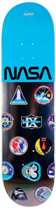 Habitat Skateboard Deck NASA Array Blue 8.25" - Invisible Board Shop