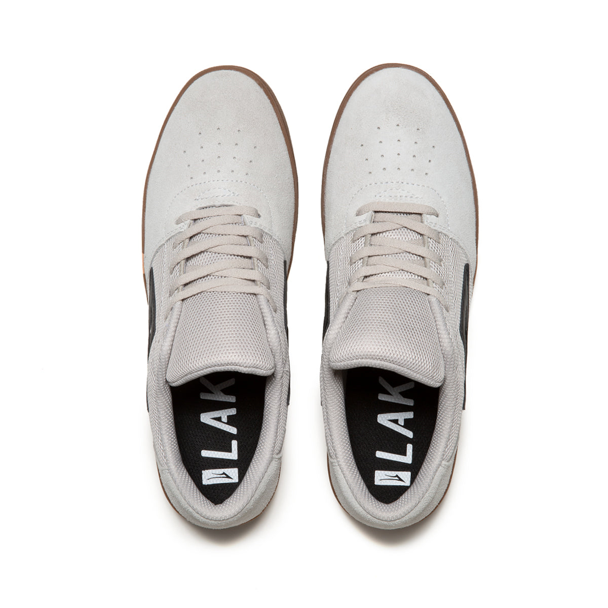 Lakai - Brighton White Gum Suede Skateboard Shoes - Invisible Board Shop