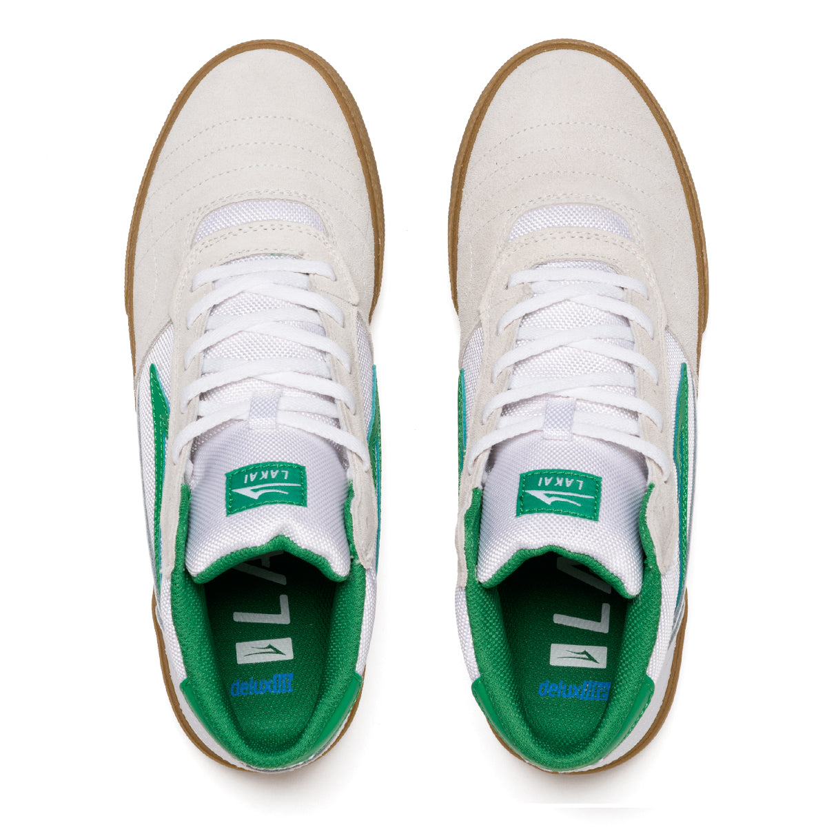 Lakai - Cambridge Mid White Grass Suede Skateboard Shoes - Invisible Board Shop