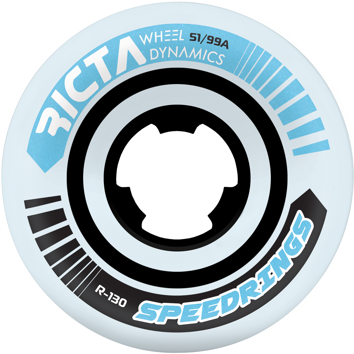 Ricta 53mm 99A Speedrings Wide Skateboard Wheels White – Slam City Skates